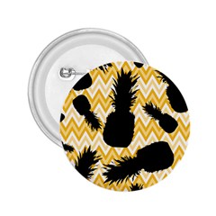 Ananas Chevrons Noir/jaune 2 25  Buttons by kcreatif