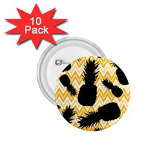 Ananas Chevrons Noir/jaune 1 75  Buttons (10 Pack) by kcreatif