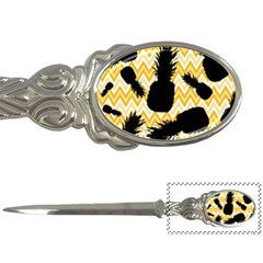 Ananas Chevrons Noir/jaune Letter Opener by kcreatif