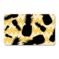 Ananas Chevrons Noir/jaune Magnet (rectangular) by kcreatif