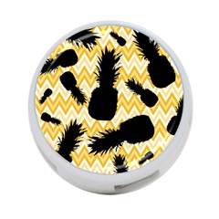 Ananas Chevrons Noir/jaune 4-port Usb Hub (two Sides) by kcreatif