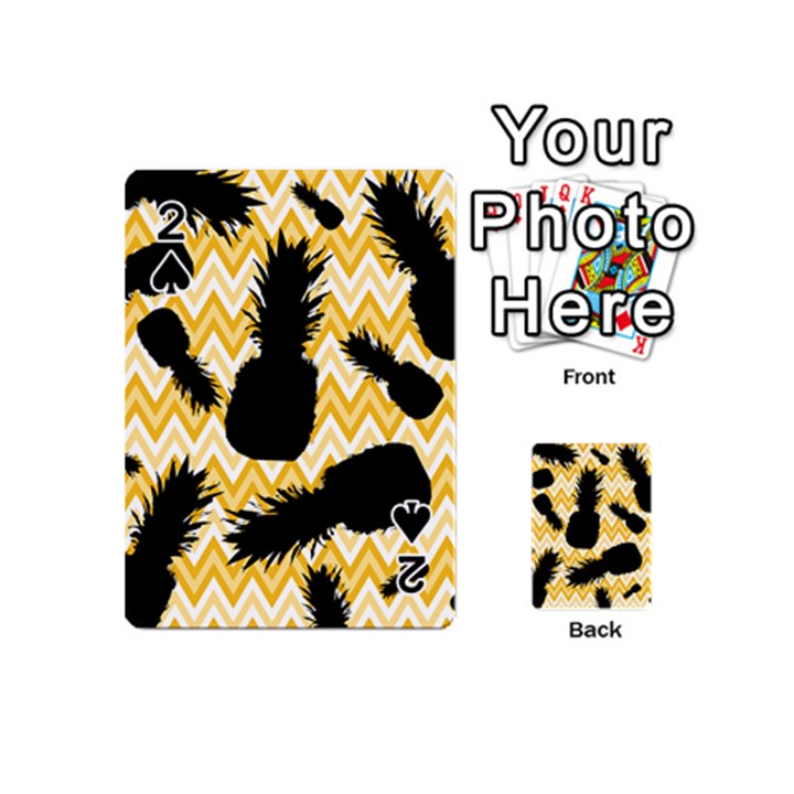 Ananas Chevrons Noir/Jaune Playing Cards 54 Designs (Mini)