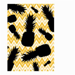 Ananas Chevrons Noir/jaune Small Garden Flag (two Sides) by kcreatif