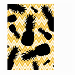 Ananas Chevrons Noir/jaune Large Garden Flag (two Sides) by kcreatif