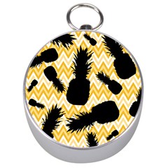 Ananas Chevrons Noir/jaune Silver Compasses by kcreatif