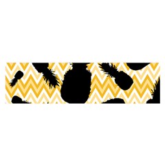 Ananas Chevrons Noir/jaune Satin Scarf (oblong) by kcreatif