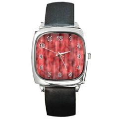 Abstrait Texture Rouge/noir Square Metal Watch by kcreatif