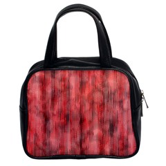 Abstrait Texture Rouge/noir Classic Handbag (two Sides) by kcreatif