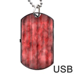 Abstrait Texture Rouge/noir Dog Tag Usb Flash (one Side) by kcreatif