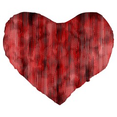 Abstrait Texture Rouge/noir Large 19  Premium Heart Shape Cushions by kcreatif