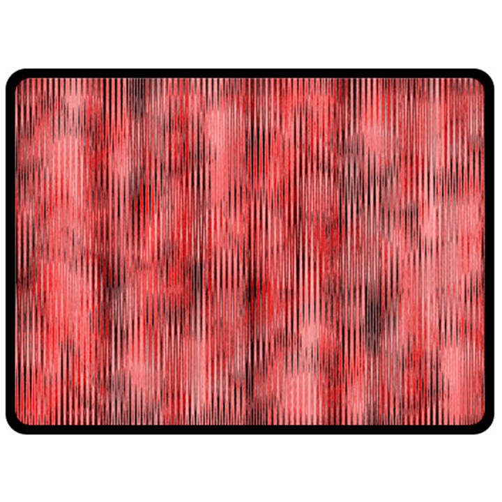 Abstrait Texture Rouge/Noir Double Sided Fleece Blanket (Large) 