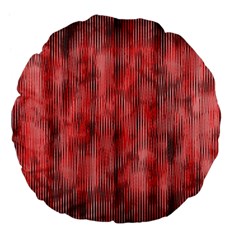 Abstrait Texture Rouge/noir Large 18  Premium Flano Round Cushions by kcreatif