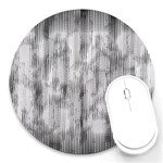 Abstrait Texture Gris/Noir Round Mousepads Front