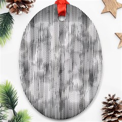 Abstrait Texture Gris/noir Oval Ornament (two Sides) by kcreatif