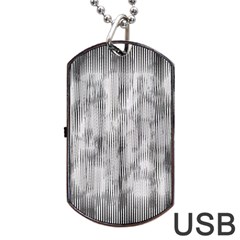 Abstrait Texture Gris/noir Dog Tag Usb Flash (one Side) by kcreatif