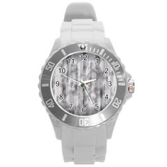 Abstrait Texture Gris/noir Round Plastic Sport Watch (l) by kcreatif