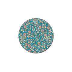 Teal Floral Paisley Golf Ball Marker (4 Pack) by mccallacoulture