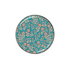 Teal Floral Paisley Hat Clip Ball Marker by mccallacoulture