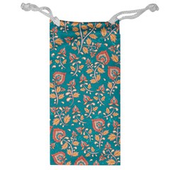 Teal Floral Paisley Jewelry Bag by mccallacoulture