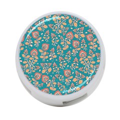 Teal Floral Paisley 4-port Usb Hub (one Side) by mccallacoulture