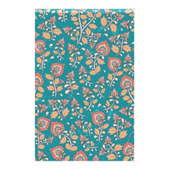 Teal Floral Paisley Shower Curtain 48  X 72  (small)  by mccallacoulture