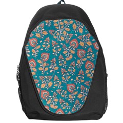 Teal Floral Paisley Backpack Bag by mccallacoulture