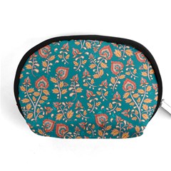 Teal Floral Paisley Accessory Pouch (medium) by mccallacoulture