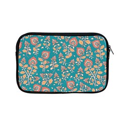 Teal Floral Paisley Apple Macbook Pro 13  Zipper Case by mccallacoulture