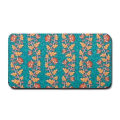 Teal Floral Paisley Stripes Medium Bar Mat