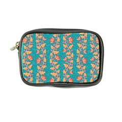 Teal Floral Paisley Stripes Coin Purse by mccallacoulture