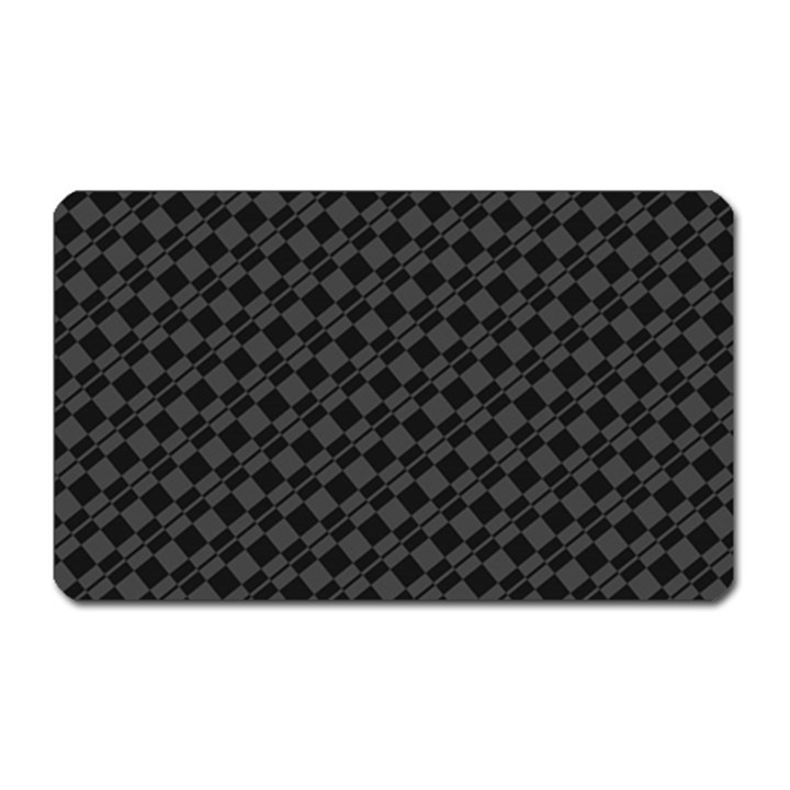 Damiers Abstrait Gris/Noir Magnet (Rectangular)