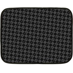 Damiers Abstrait Gris/noir Fleece Blanket (mini) by kcreatif