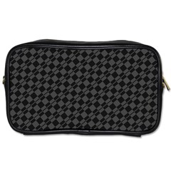 Damiers Abstrait Gris/noir Toiletries Bag (one Side) by kcreatif