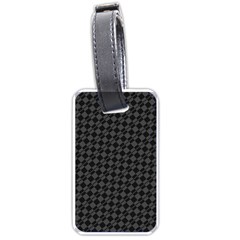 Damiers Abstrait Gris/noir Luggage Tag (one Side) by kcreatif