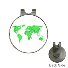 Environment Concept World Map Illustration Hat Clips With Golf Markers by dflcprintsclothing