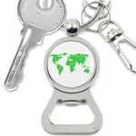 Environment Concept World Map Illustration Bottle Opener Key Chain Front