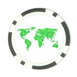 Environment Concept World Map Illustration Poker Chip Card Guard Back