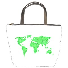 Environment Concept World Map Illustration Bucket Bag by dflcprintsclothing