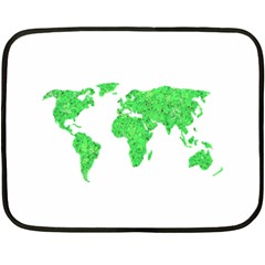 Environment Concept World Map Illustration Double Sided Fleece Blanket (mini)  by dflcprintsclothing