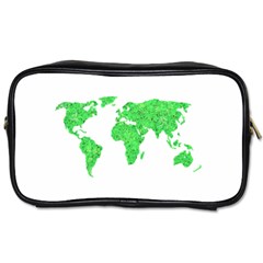 Environment Concept World Map Illustration Toiletries Bag (two Sides) by dflcprintsclothing