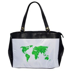 Environment Concept World Map Illustration Oversize Office Handbag by dflcprintsclothing