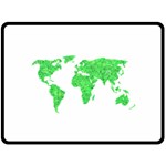 Environment Concept World Map Illustration Fleece Blanket (Large)  80 x60  Blanket Front