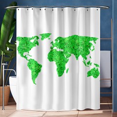 Environment Concept World Map Illustration Shower Curtain 60  X 72  (medium) 