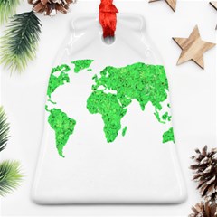 Environment Concept World Map Illustration Ornament (bell)