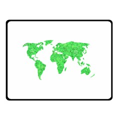 Environment Concept World Map Illustration Double Sided Fleece Blanket (small)  by dflcprintsclothing