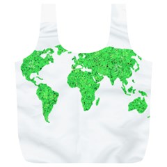 Environment Concept World Map Illustration Full Print Recycle Bag (xl) by dflcprintsclothing