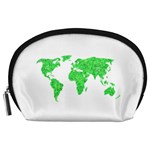 Environment Concept World Map Illustration Accessory Pouch (Large) Front