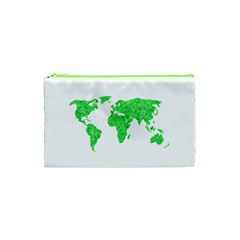 Environment Concept World Map Illustration Cosmetic Bag (xs) by dflcprintsclothing