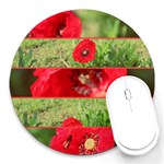 Photos Collage Coquelicots Round Mousepads Front