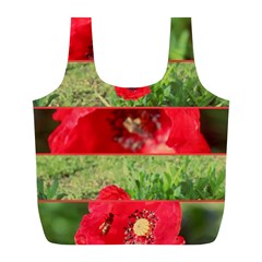 Photos Collage Coquelicots Full Print Recycle Bag (l) by kcreatif